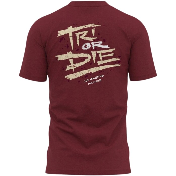 2024 Huub Tri Or Die T-Shirt CONTTODMA - Maroon